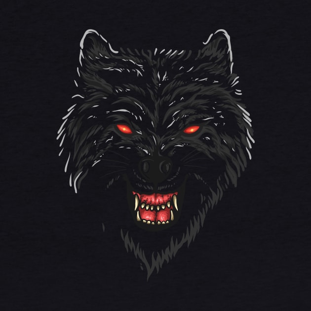 Wolf Werewolf With Red Eyes by Hariolf´s Mega Store